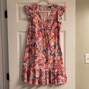J. Crew Mercantile Flutter Sleeve Floral Dress